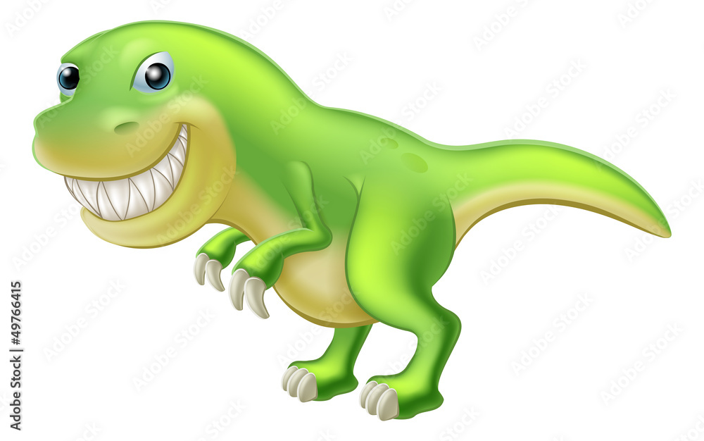 Naklejka premium T Rex Cartoon Dinosaur