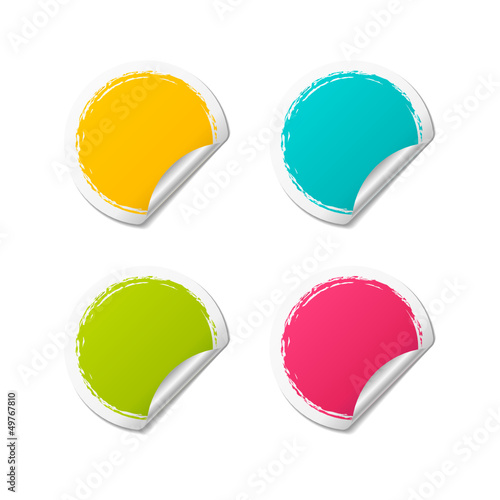 Stickers ronds x 4 fond blanc