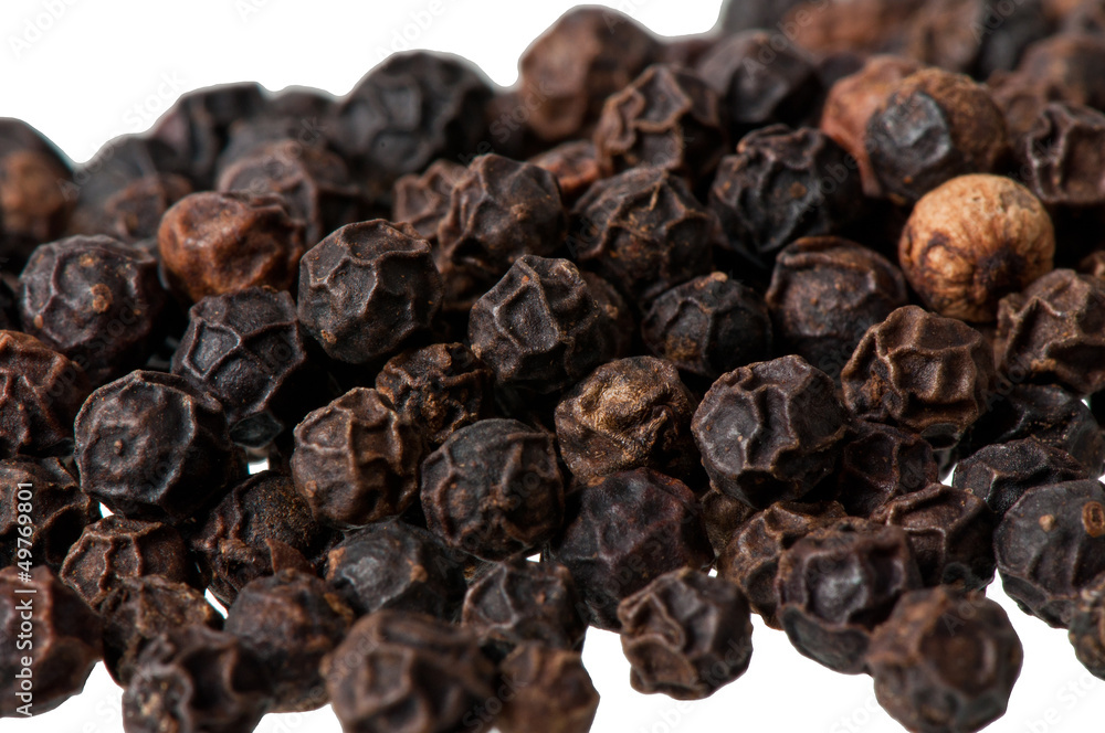 Black Pepper on white background Black Pepper on white background