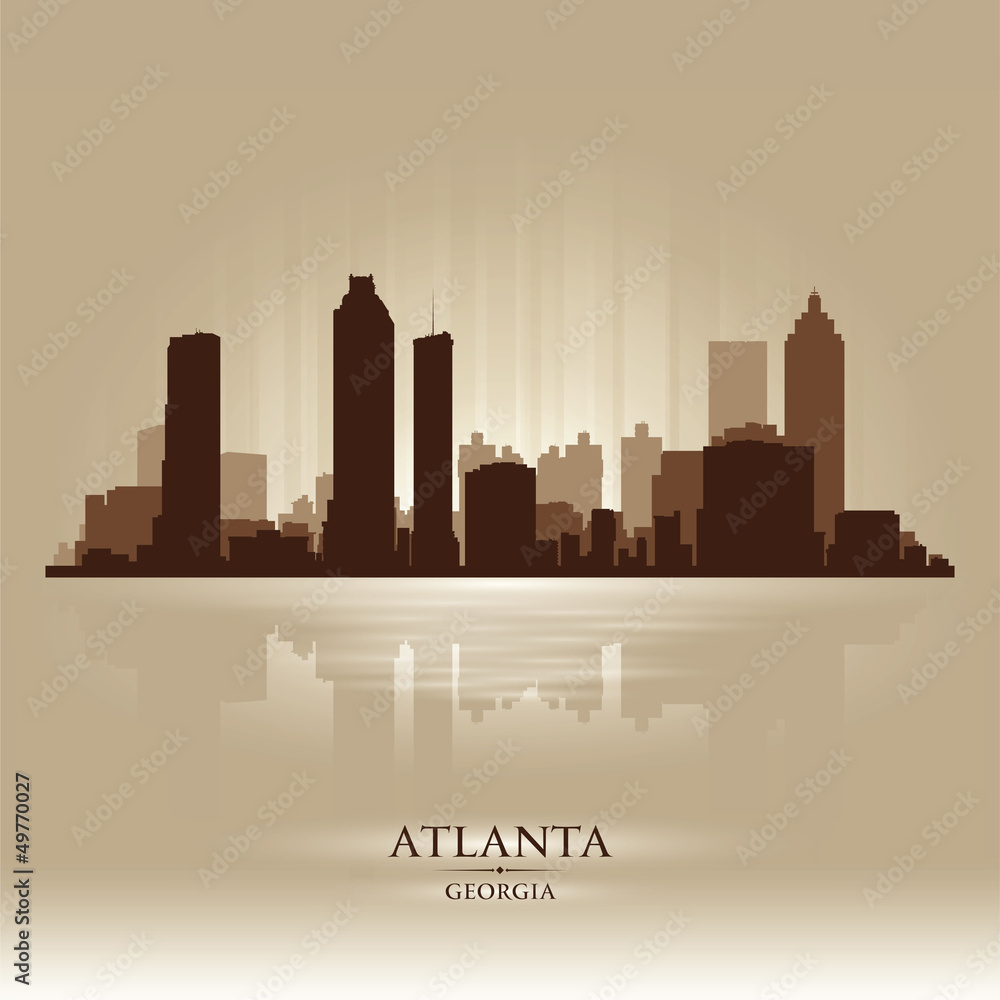Atlanta Georgia skyline city silhouette