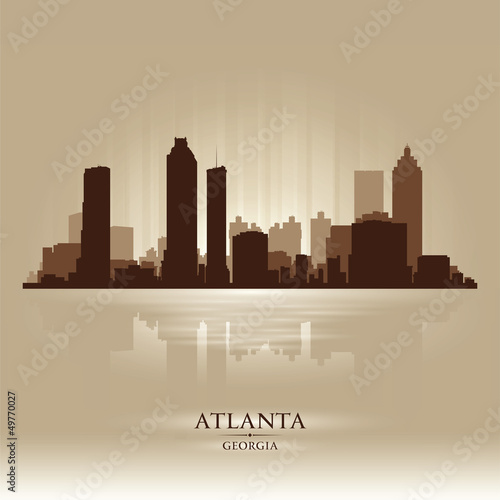Atlanta Georgia skyline city silhouette