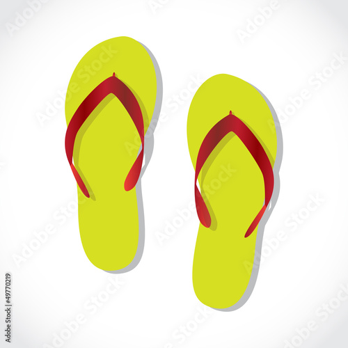 pair of beach sandals, illustration
