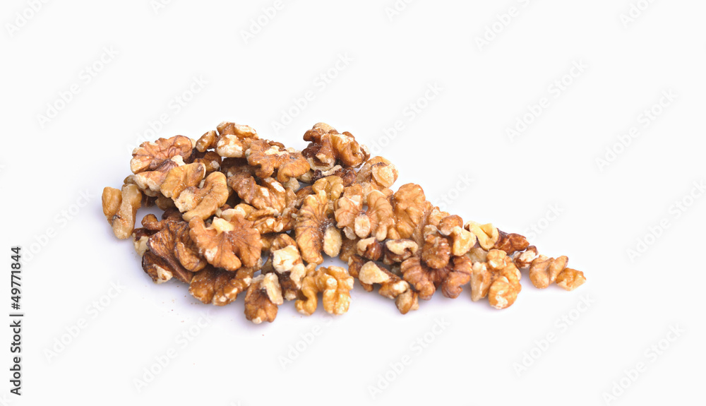 Nueces sobre fondo blanco Nueces sobre fondo blanco