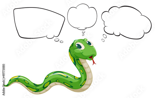 A snake with empty callouts