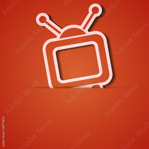 Vector background. Orange icon applique. Eps10