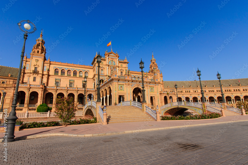 Famous Plaza de Espana, Sevilla, Spain