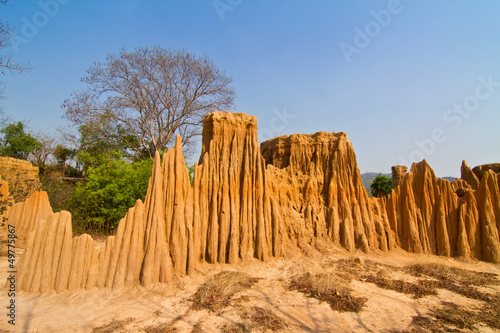 Soil erosion has produced stranges shapes