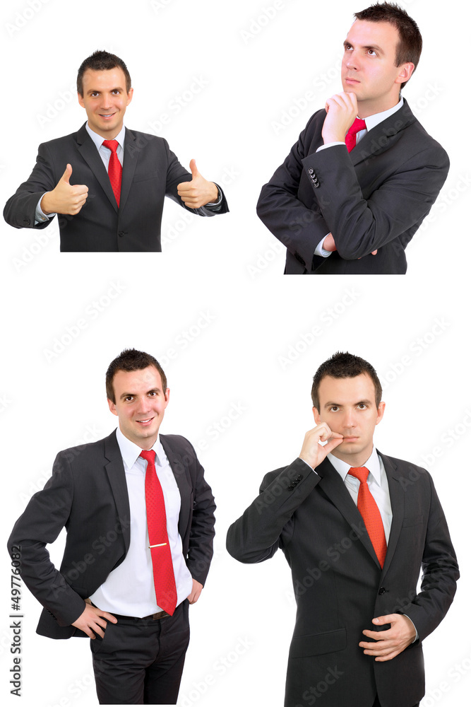 Set of caucasian businessman on white. Isolated. Set of caucasian businessman on white. Isolated.