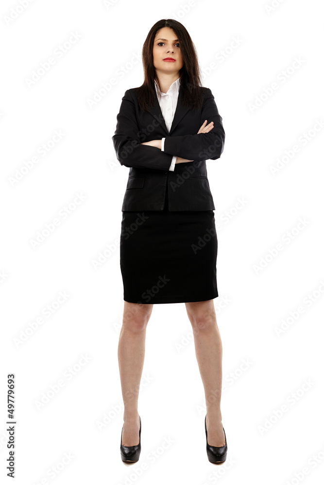 Full length pose of confident businesswoman Full length pose of confident businesswoman