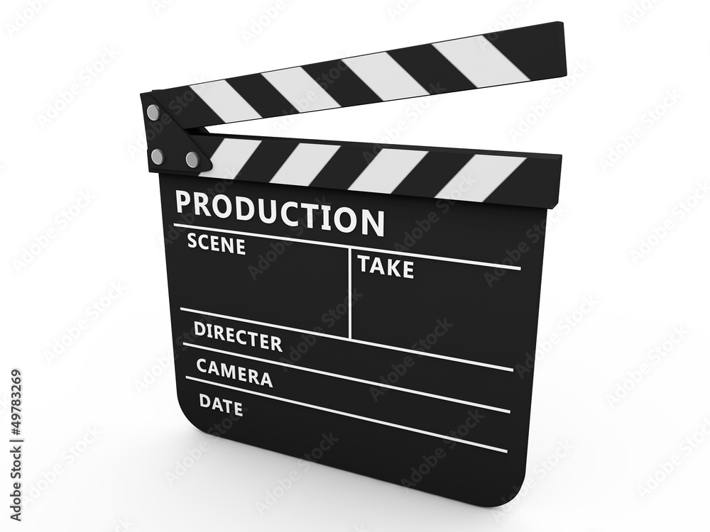Obraz premium 3d movie clapper board
