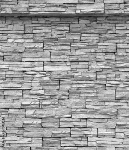 Decorative brick wall. Grey brick wall.