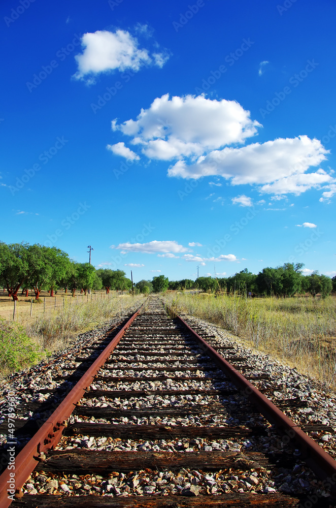 Old railroad at portuguese field