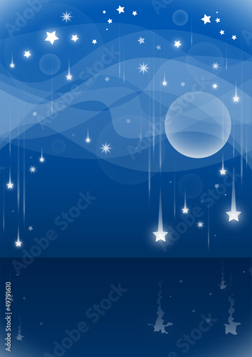 Night falling stars