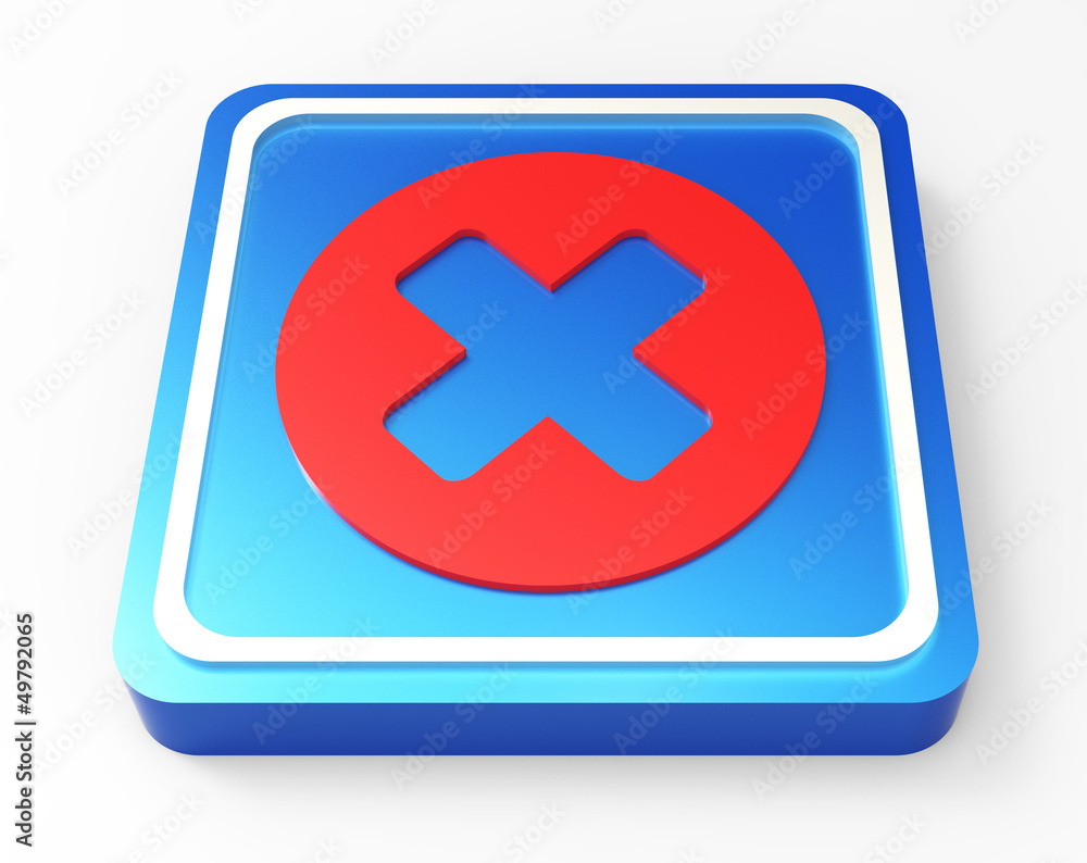 Obraz premium cancel red and blue 3D button