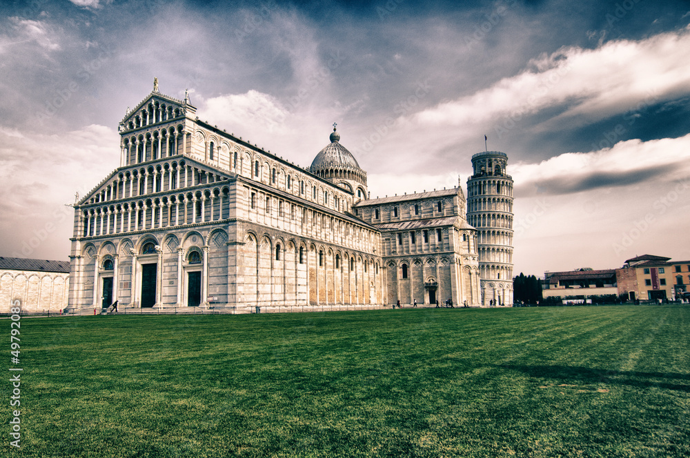 Facade of the Cathedral in Miracle Square, Pisa