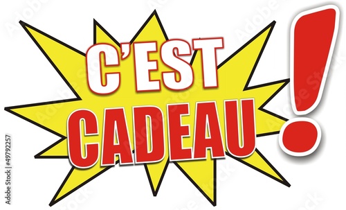 étiquette c'est cadeau