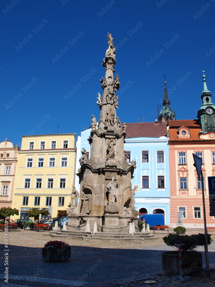 Plague column of Holy Trinity, Jindrichuv Hradec, Czech Republic