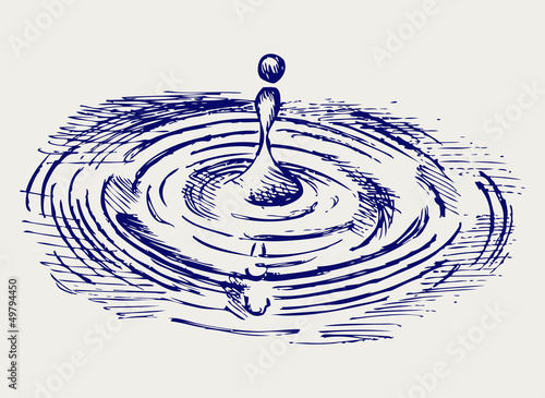 Water drops. Doodle style