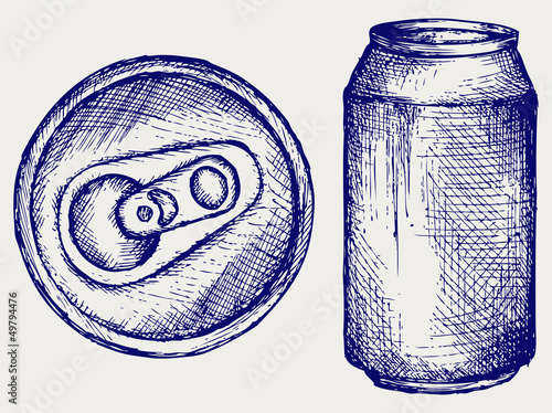 Beer can. Doodle style