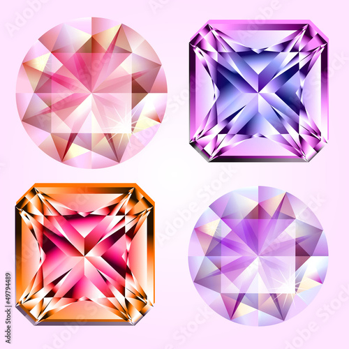 Four different kind of gems