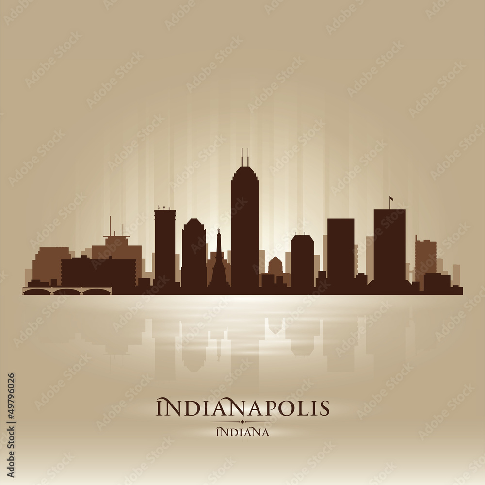 Indianapolis Indiana skyline city silhouette