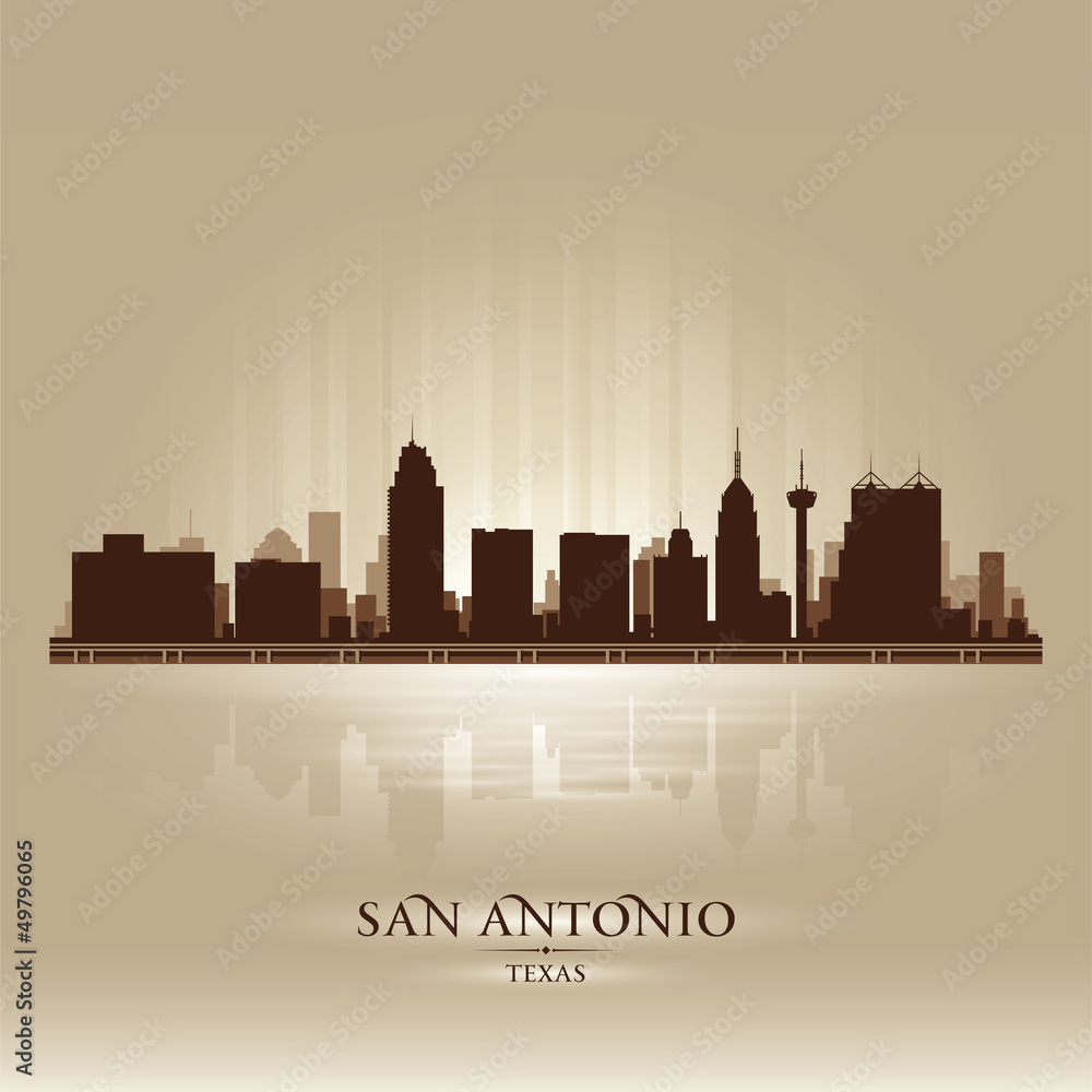 San Antonio Texas skyline city silhouette