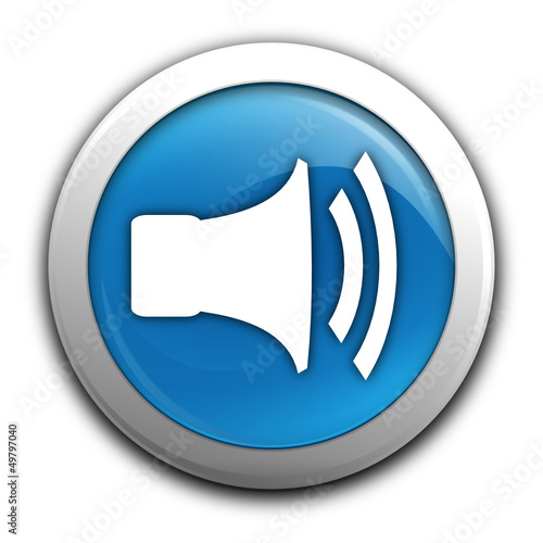 volume sur bouton bleu