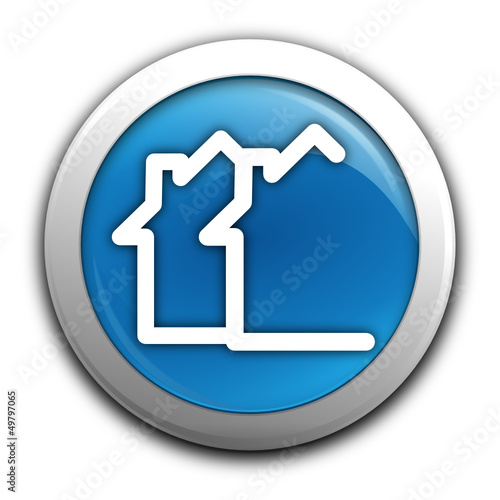 immobilier sur bouton bleu