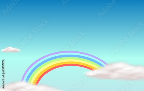 A rainbow in the sky