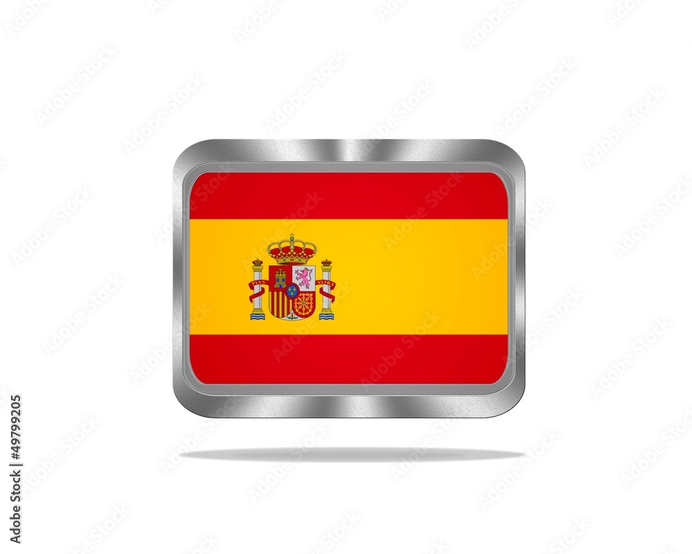 Fototapeta premium Metal Spain flag.
