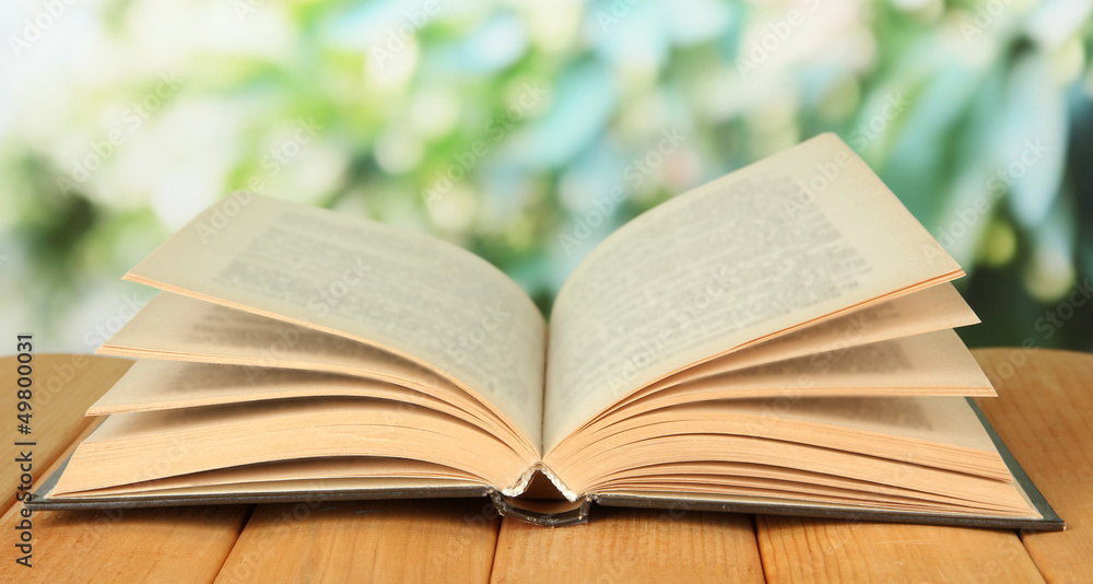 Opened book on bright background Opened book on bright background