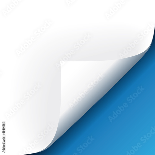 Faltecke weiss auf blau
