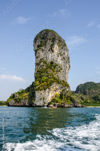 A rock in the sea. Indian Ocean off the coast of Thailand