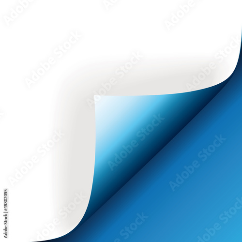 Papier Ecke blau rechts unten