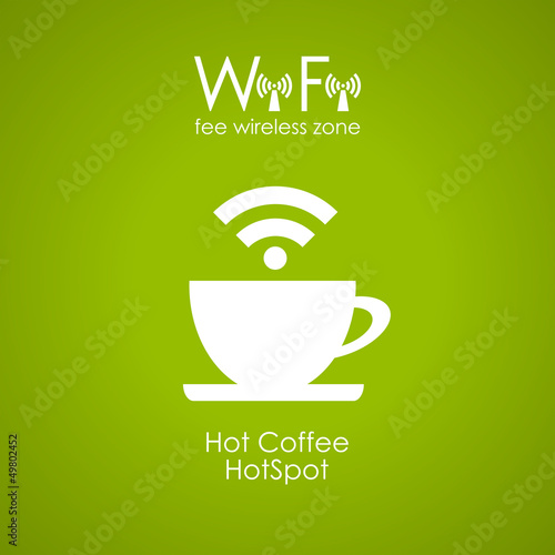 Vector internet cafe green poster