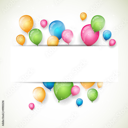 Vector Illustration of an Abstract Background with Balloons
