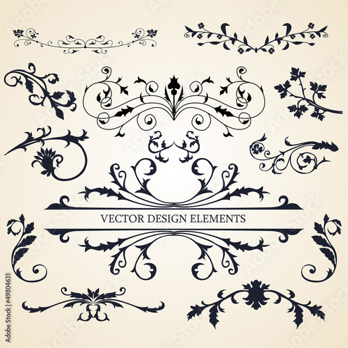 Vector set of design elements