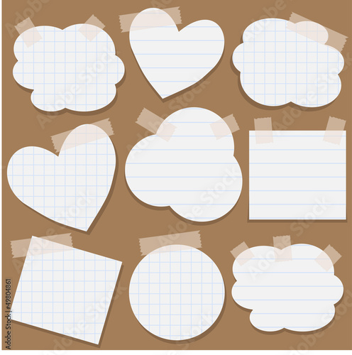 Paper stickers with scotch tape