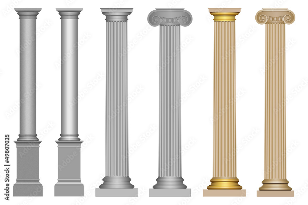 Obraz premium Architecture : colonne de différents styles
