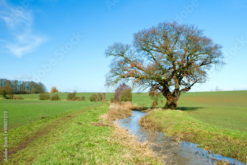 river running through english countryside