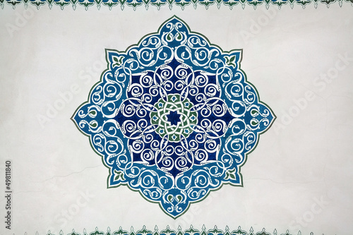 Arab mosaic in the Topkapi Sarayi Palace in Istanbul, Turkey