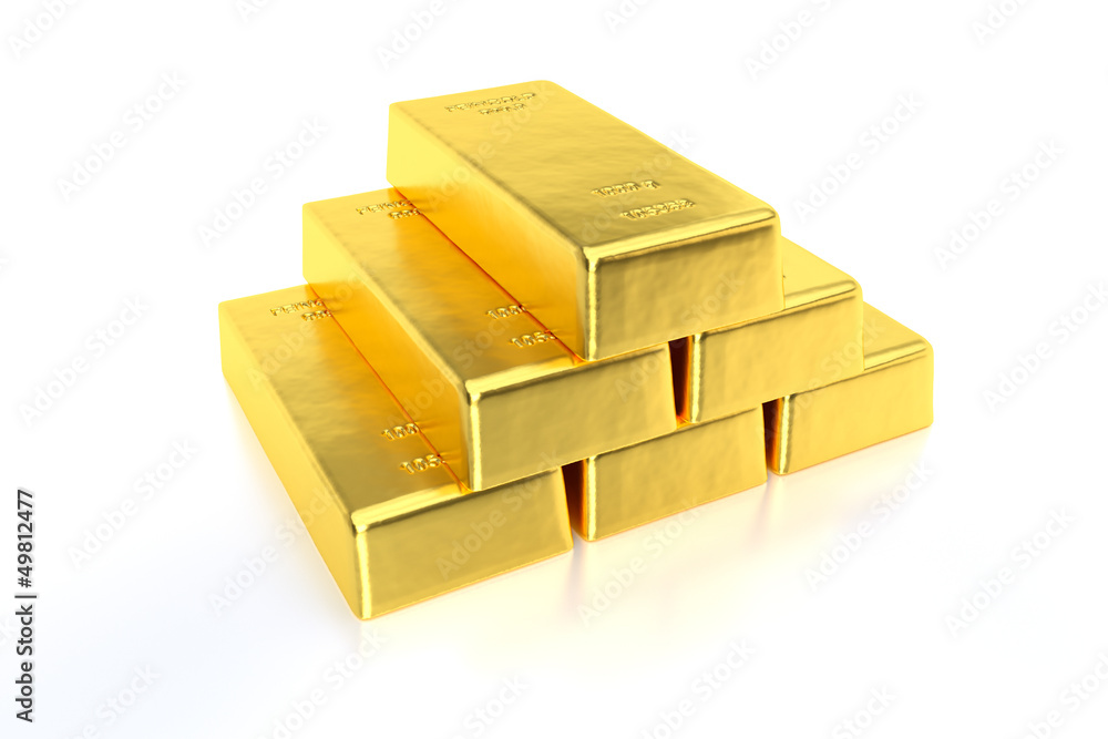 Stapel aus Goldbarren Stapel aus Goldbarren