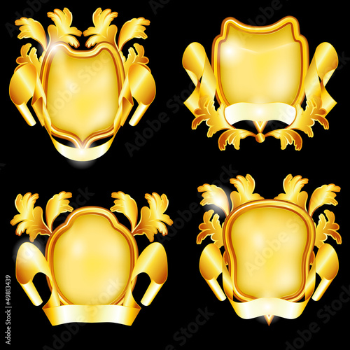 Four golden shields