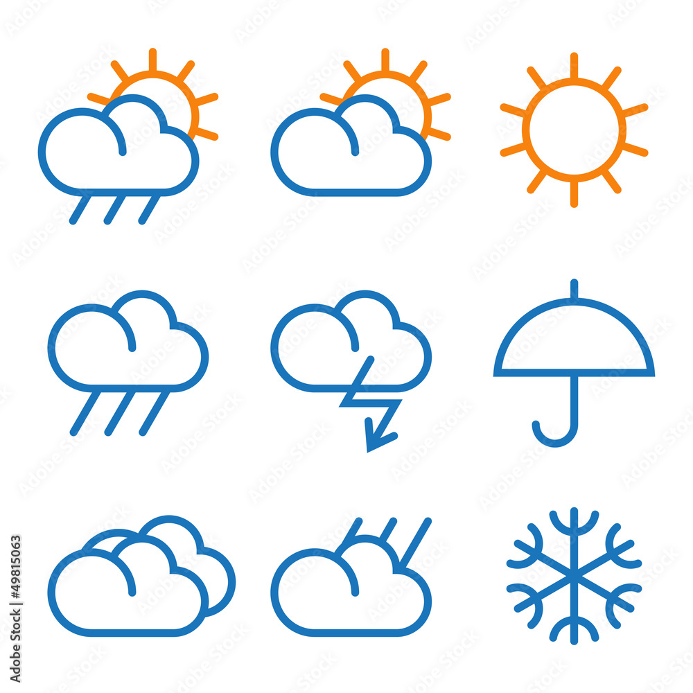 Vector weather symbols Vector weather symbols