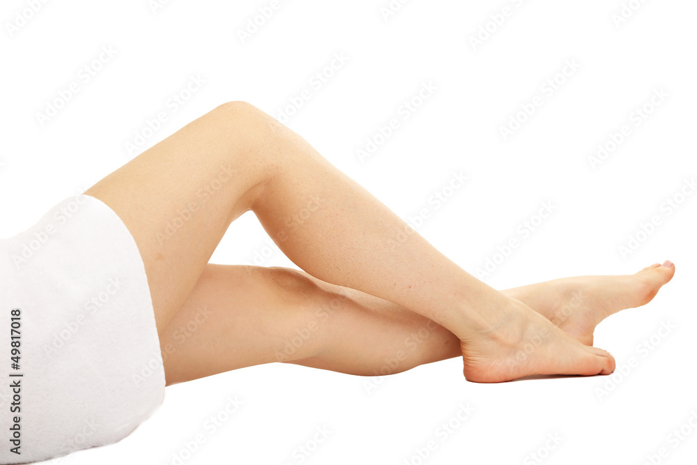 Beautiful woman legs, isolated on white Beautiful woman legs, isolated on white