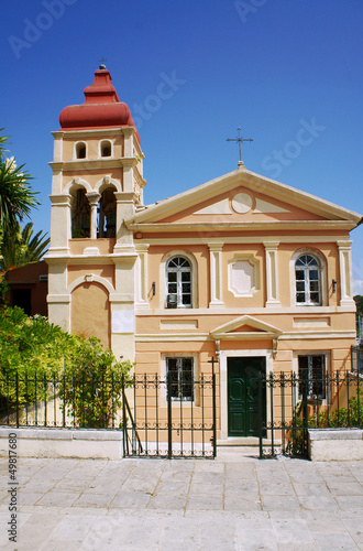 Bizantyjcka cerkiew w mieście Korfu w Grecji
