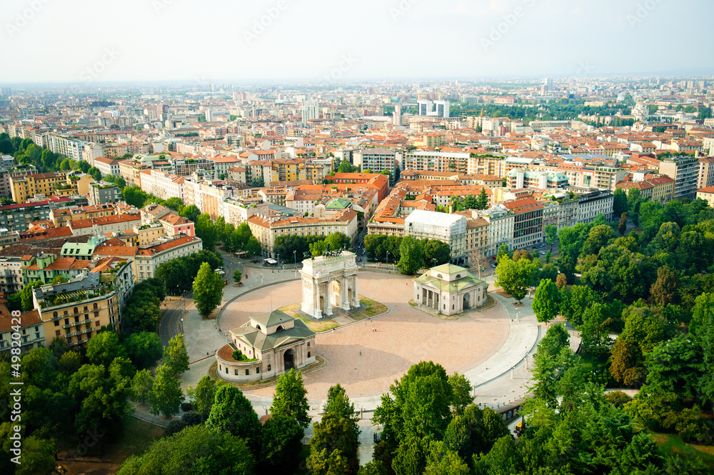 Naklejka premium Panorama of Milan