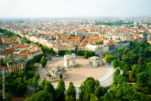 Panorama of Milan photo