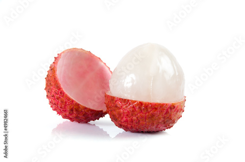 Litchi isolated on white background