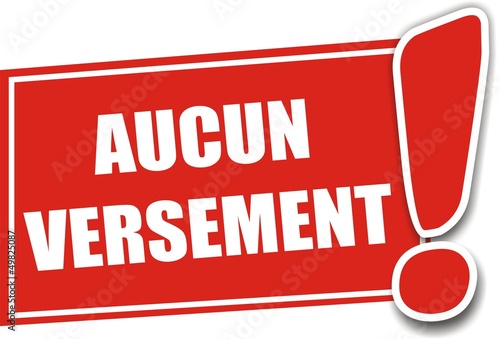 étiquette aucun versement